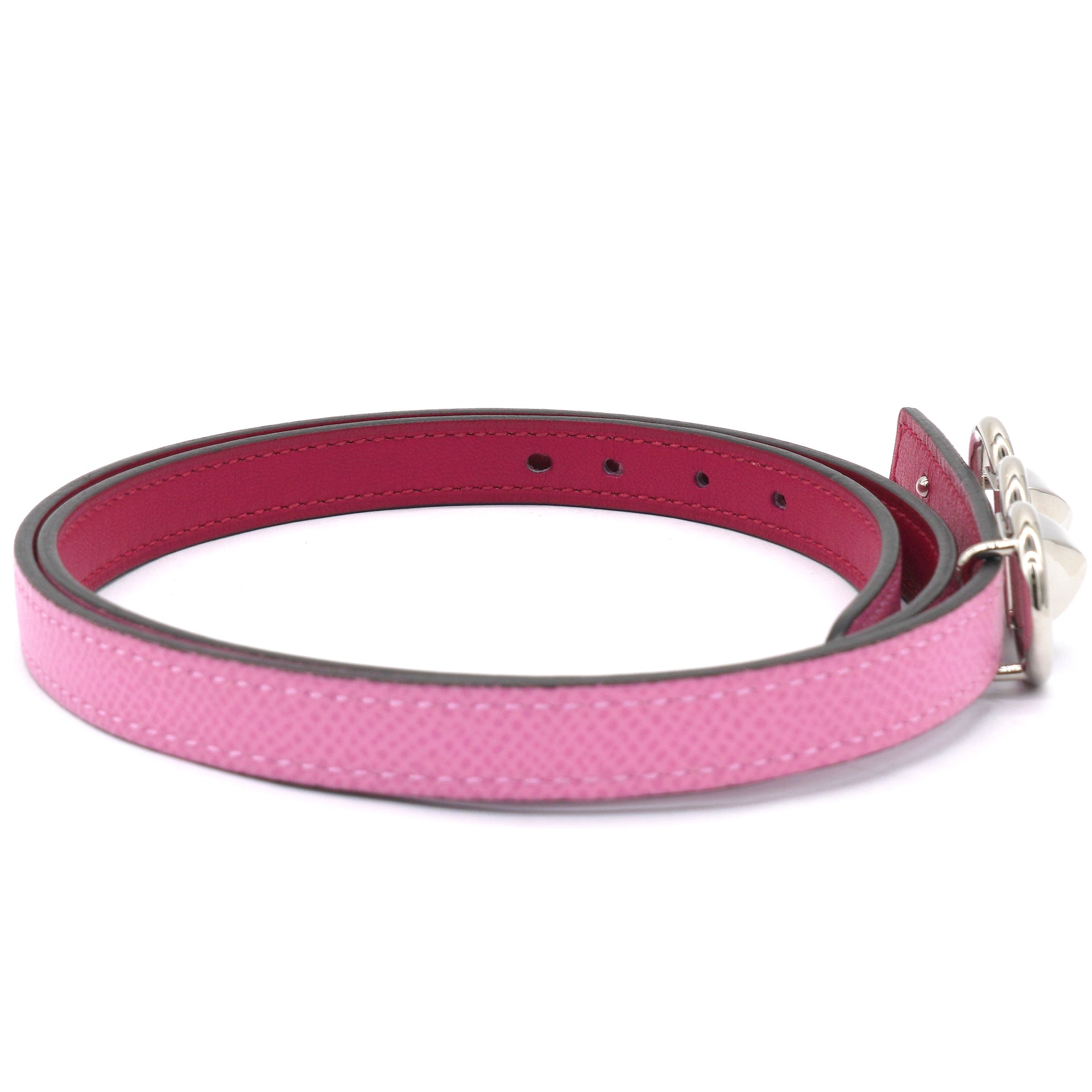 Chaine Medor Belt Buckle & Reversible Leather Strap 13 Mm Pink 70