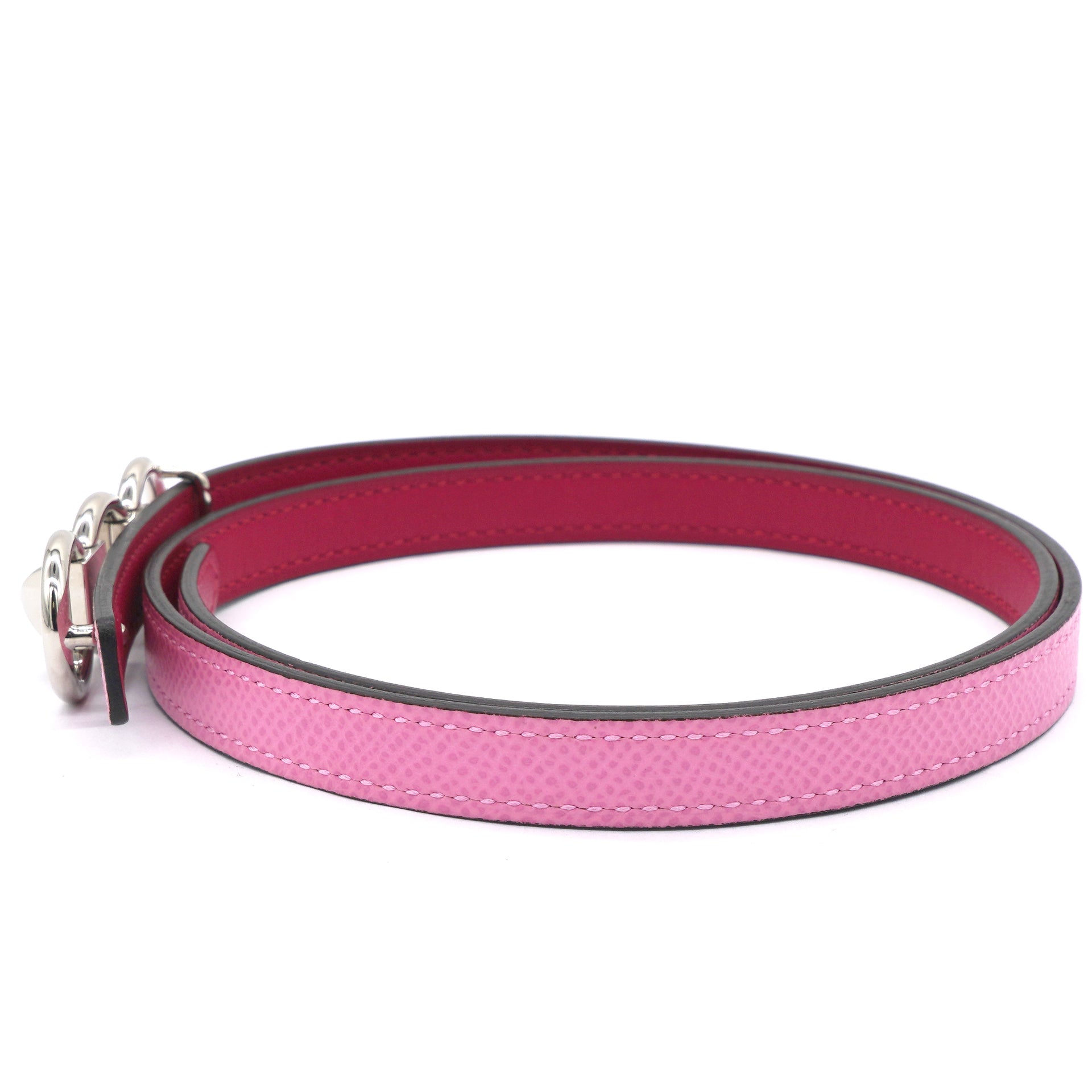 Chaine Medor Belt Buckle & Reversible Leather Strap 13 Mm Pink 70