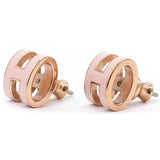 Lacquered Pop H Earrings Pink Palladium