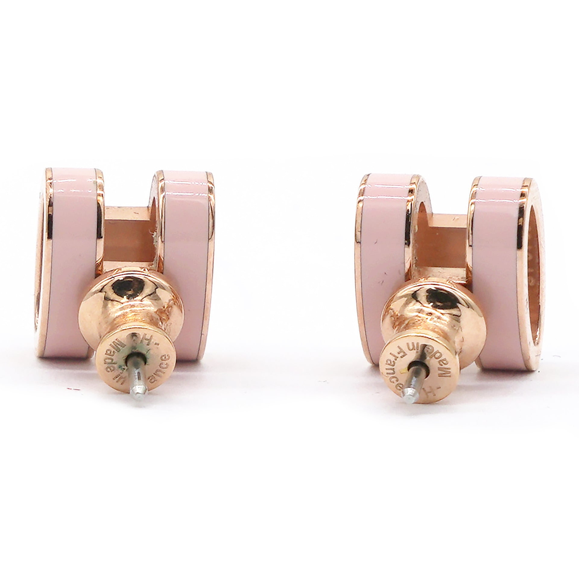 Lacquered Pop H Earrings Pink Palladium