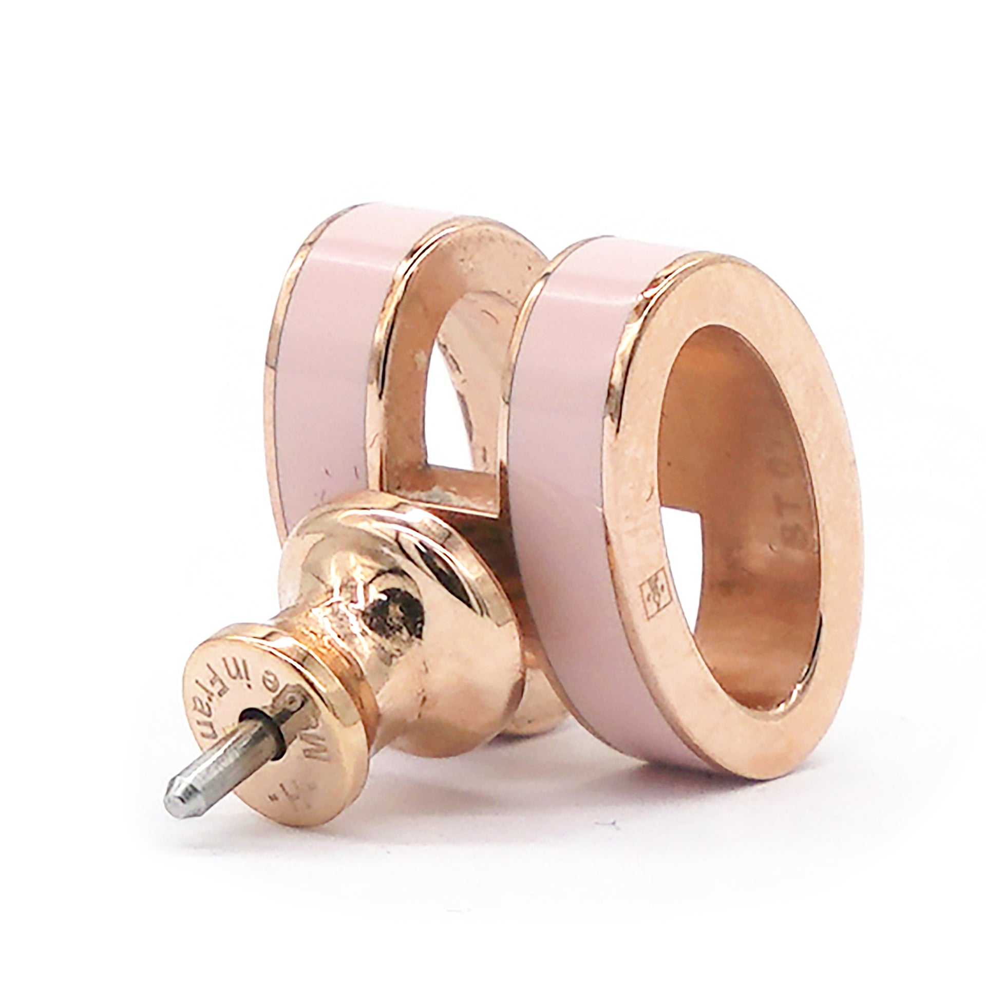 Lacquered Pop H Earrings Pink Palladium