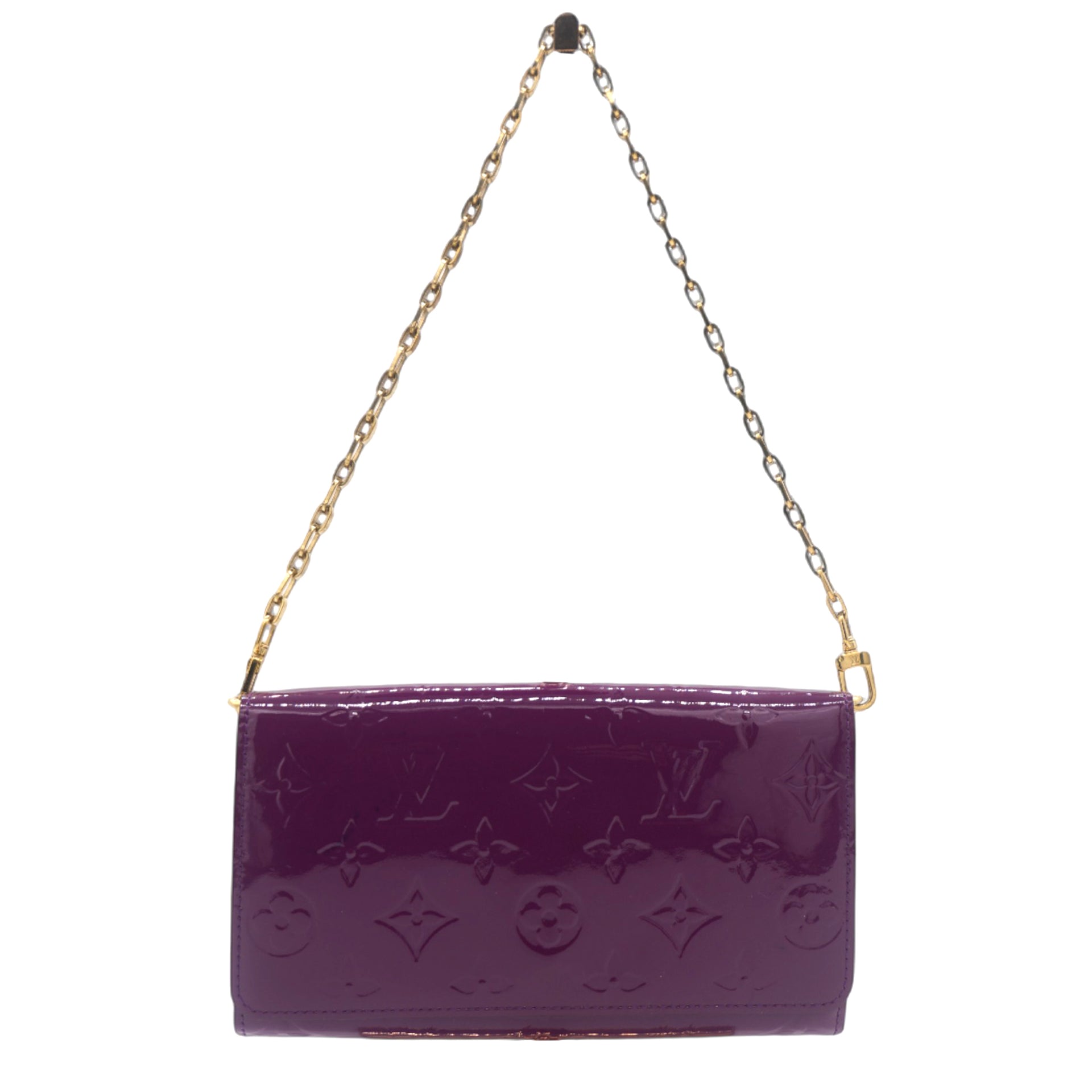 Auth Monogram Vernis Portefeuille Sarah Chain Bag