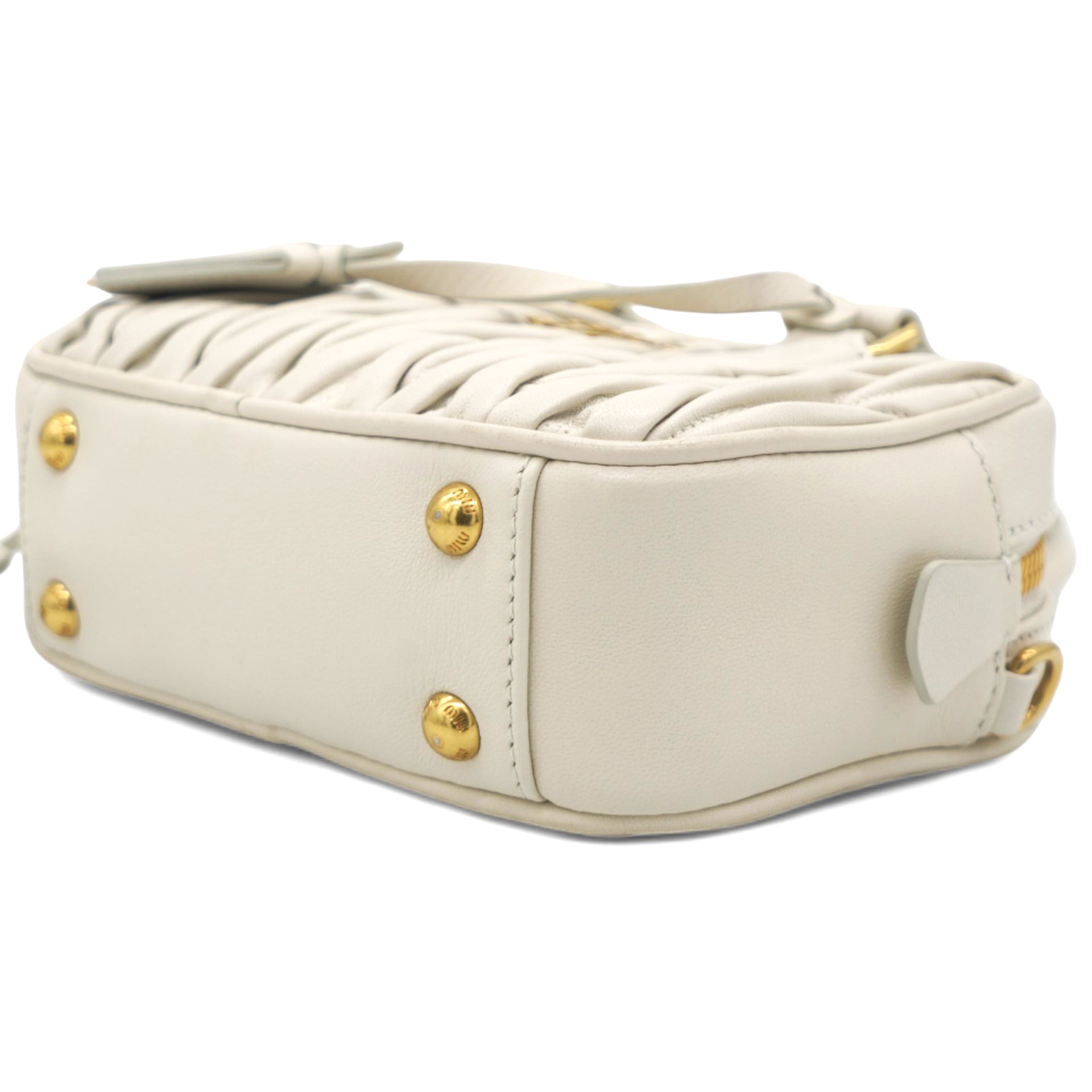 Nappa Matelasse Arcadie Top Handle Bag White