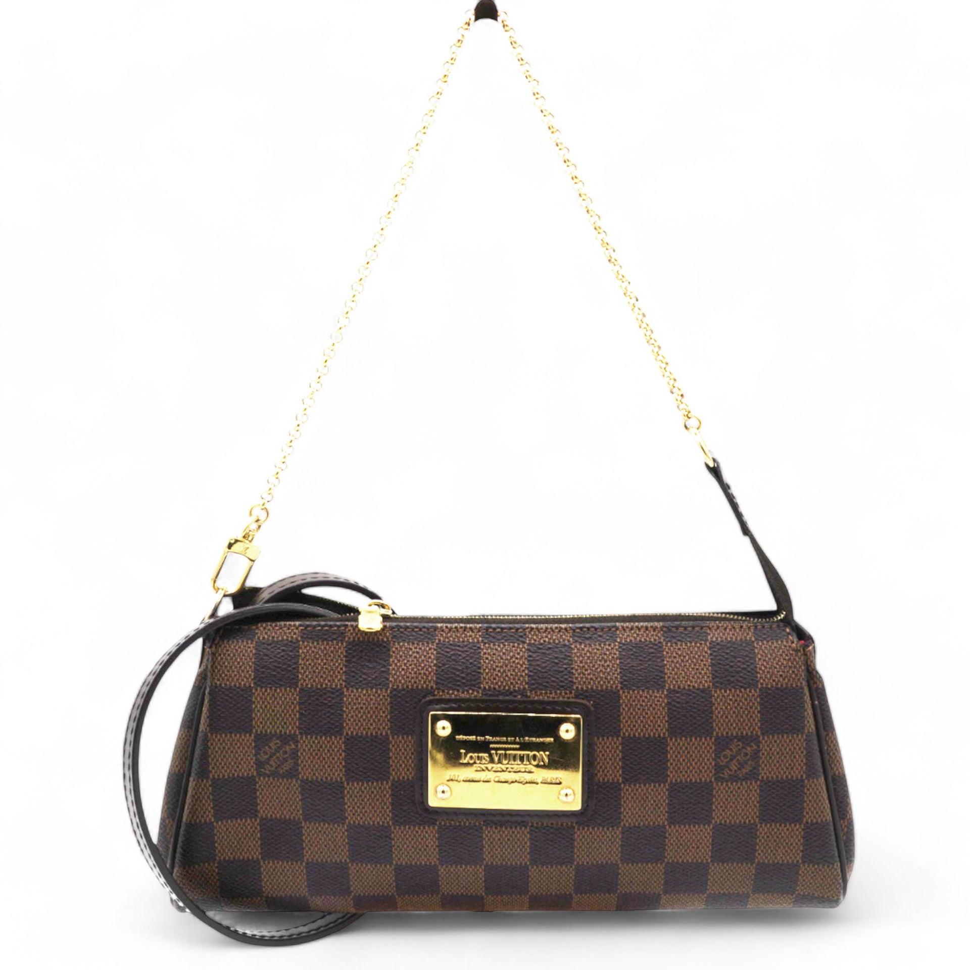 Damier Ebene Eva Clutch Brown