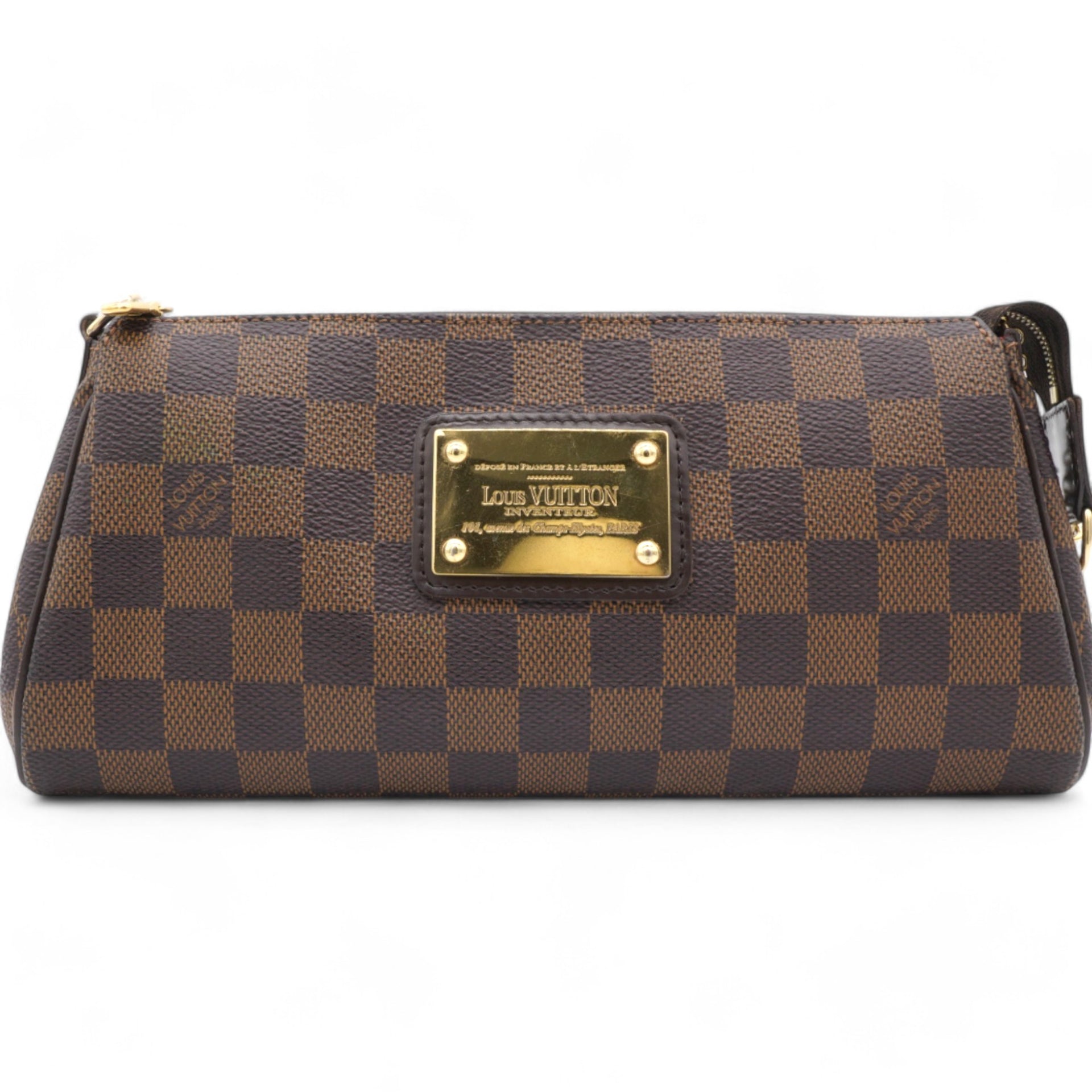 Damier Ebene Eva Clutch Brown