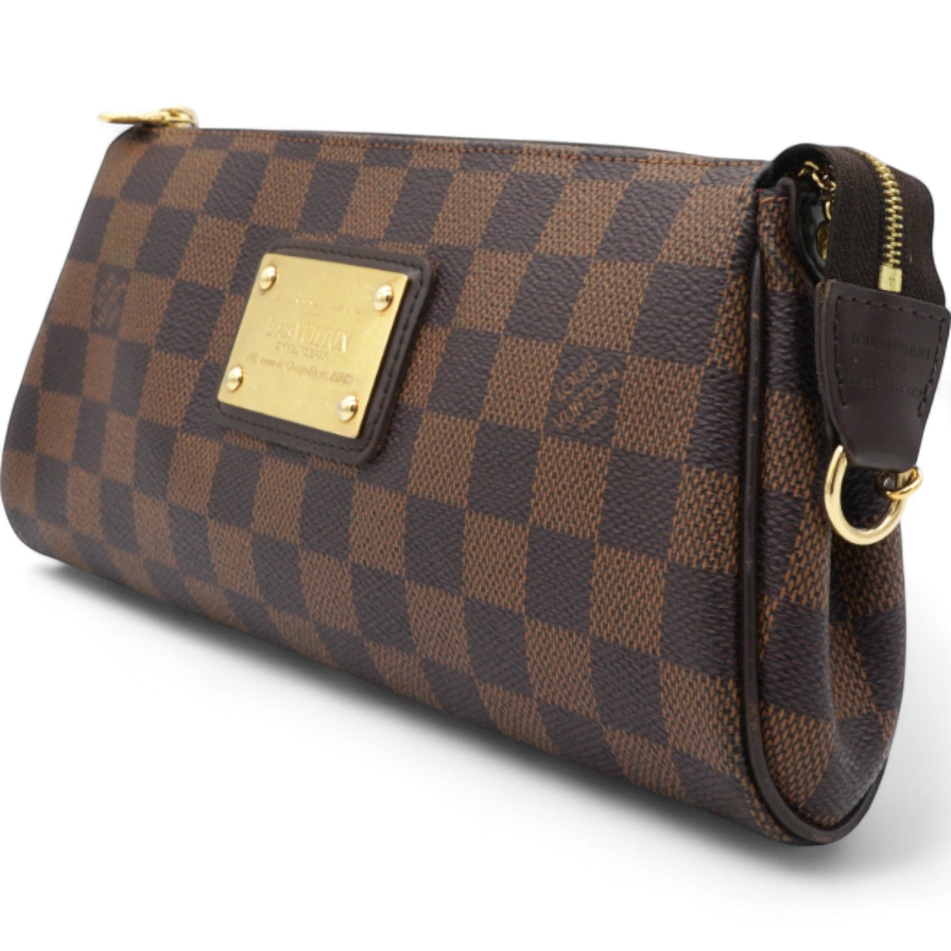 Damier Ebene Eva Clutch Brown