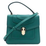 Calfskin Serpenti Forever Top Handle Green