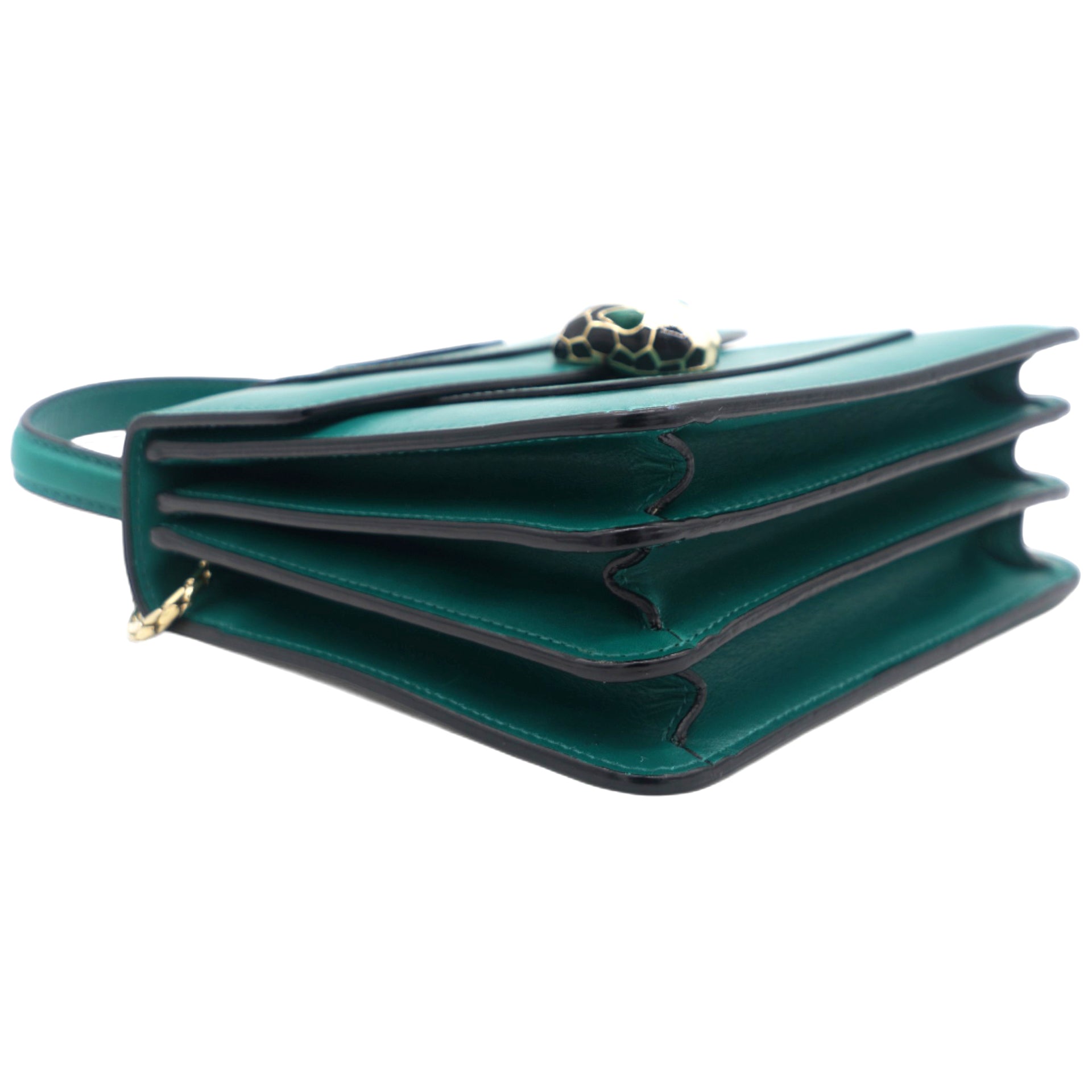 Calfskin Serpenti Forever Top Handle Green