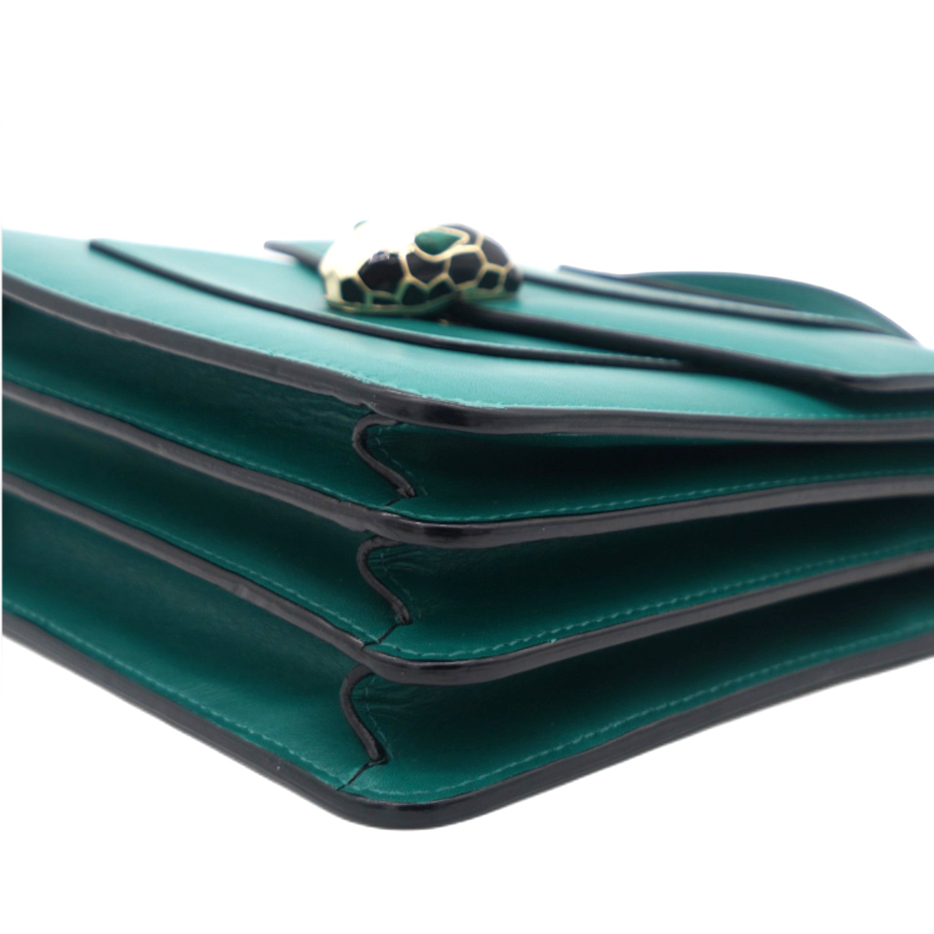 Calfskin Serpenti Forever Top Handle Green