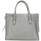 Grey Leather Mini Papier A4 Magnet Tote