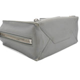 Grey Leather Mini Papier A4 Magnet Tote