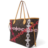 Sac Neverfull MM Edition Flower Chain en toile monogram marron