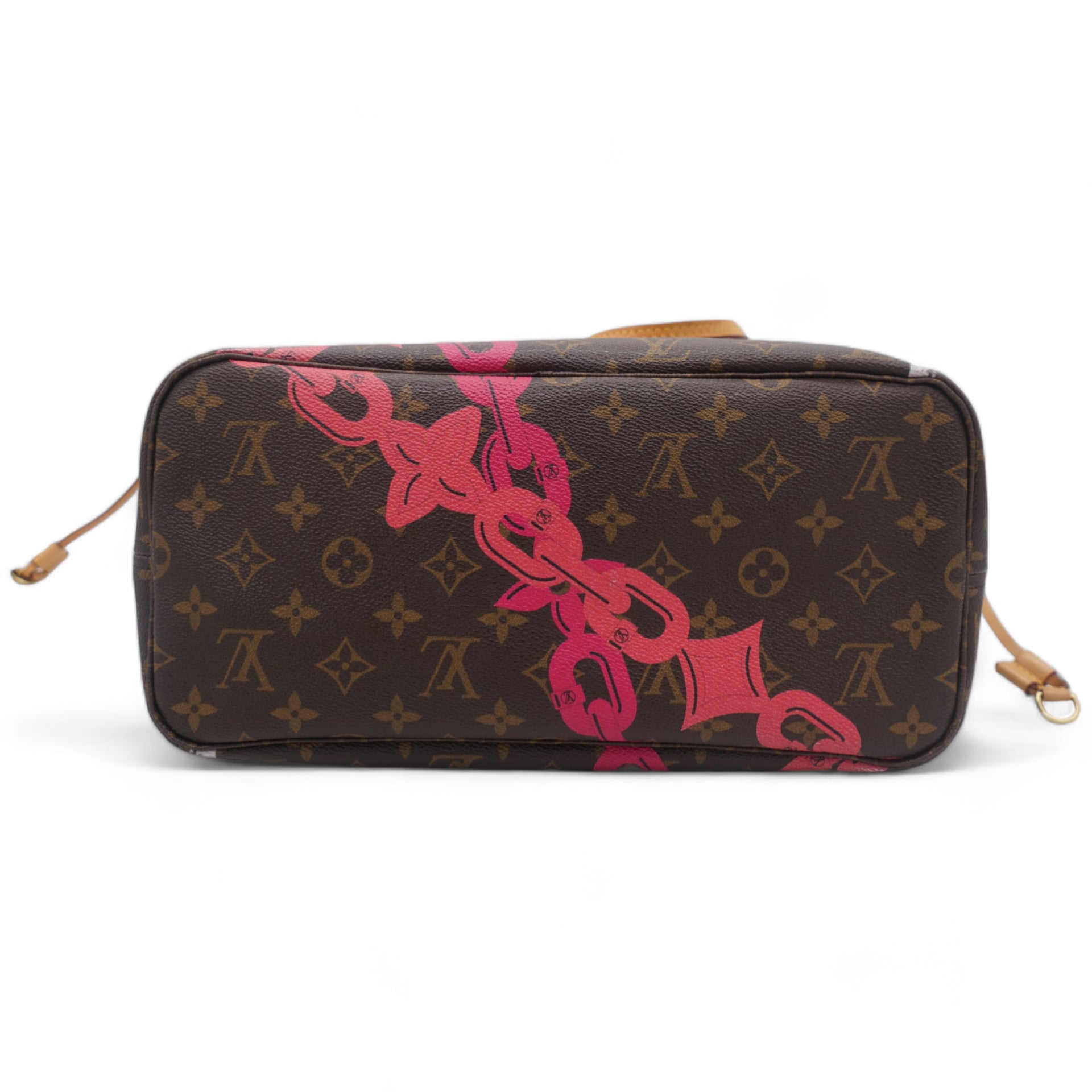 Sac Neverfull MM Edition Flower Chain en toile monogram marron