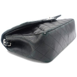 Lambskin Quilted Jumbo Double Flap Black