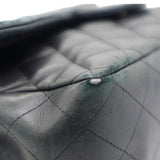 Lambskin Quilted Jumbo Double Flap Black