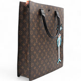 Monogram Embroidered Cartoon LV Friends Sac Plat