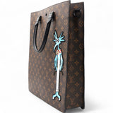 Monogram Embroidered Cartoon LV Friends Sac Plat