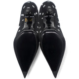 Black Satin BB Knife Heels 36