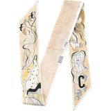 Silk Mitzah ABCDIOR C Scarf Pink