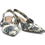 Toile De Jouy Sweet D Slingback Pumps  Off White Size 36.5