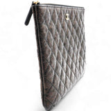 Classic Calfskin Rose-Embossed Clutch