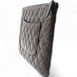 Classic Calfskin Rose-Embossed Clutch