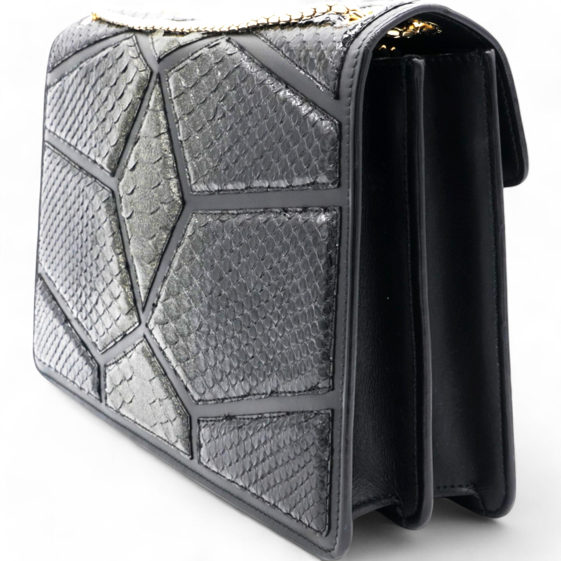 Snakeskin Serpenti Forever Crossbody Bag Black