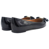 Varina Ballet Flats Womens Blac Patent Leather Bow Size 36.5