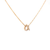 Rose Gold and Diamond Finesse Pendant Necklace