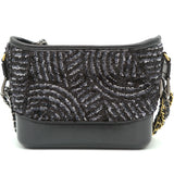 Sequins Calfskin Small Gabrielle Hobo Black