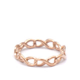 18K Rose Gold Narrow Infinity Band Ring 51