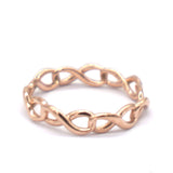 18K Rose Gold Narrow Infinity Band Ring 51