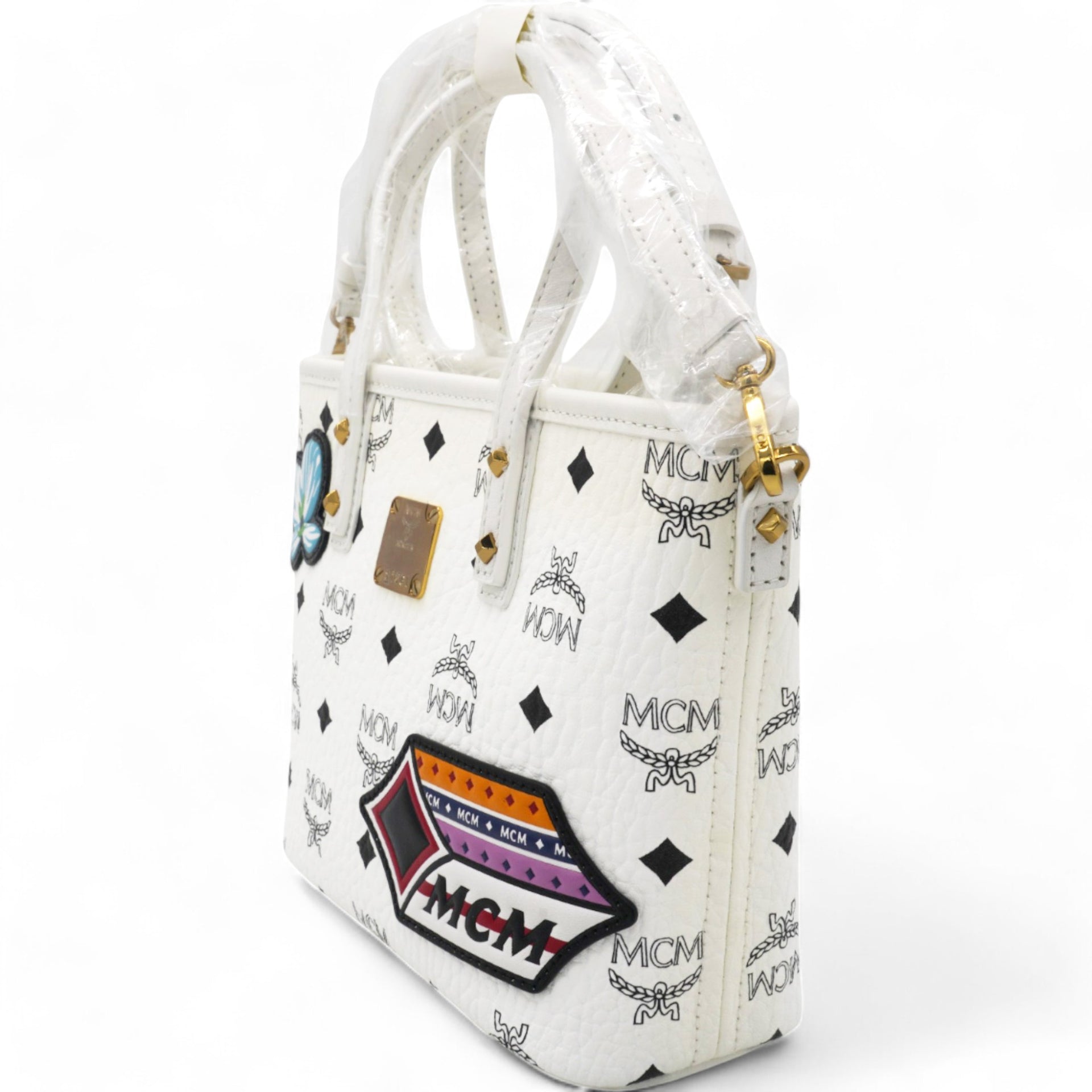 Victory Patch Top Zip Shopper In Visetos