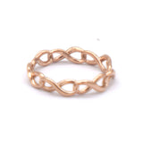 18K Rose Gold Narrow Infinity Band Ring 51