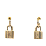 Lock Drop Earrings Light Gold