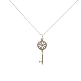 Keys Daisy Key Silver Pendant Necklace