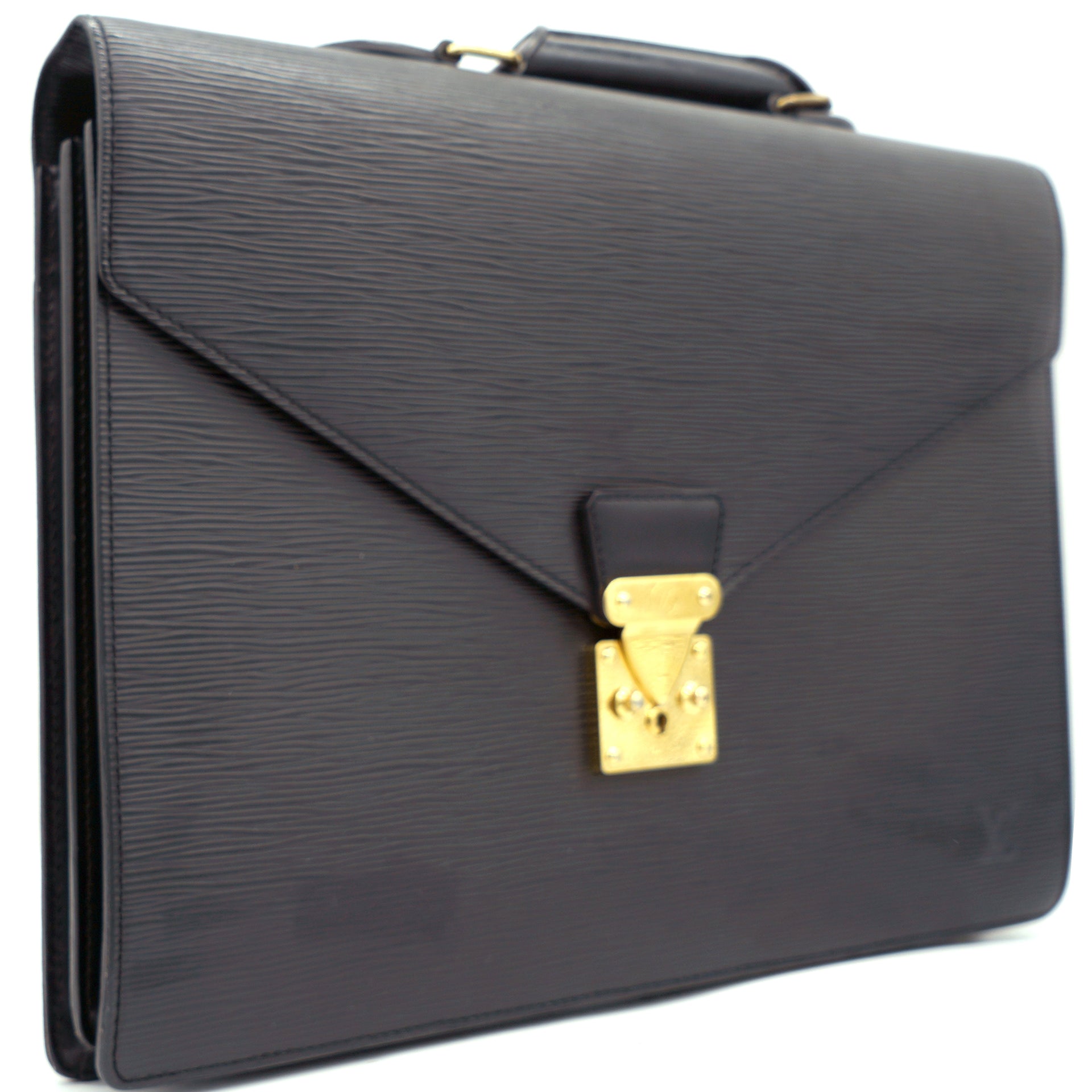 Louis Vuitton Black Epi Leather Ambassador Briefcase Bag - Yoogi's Closet