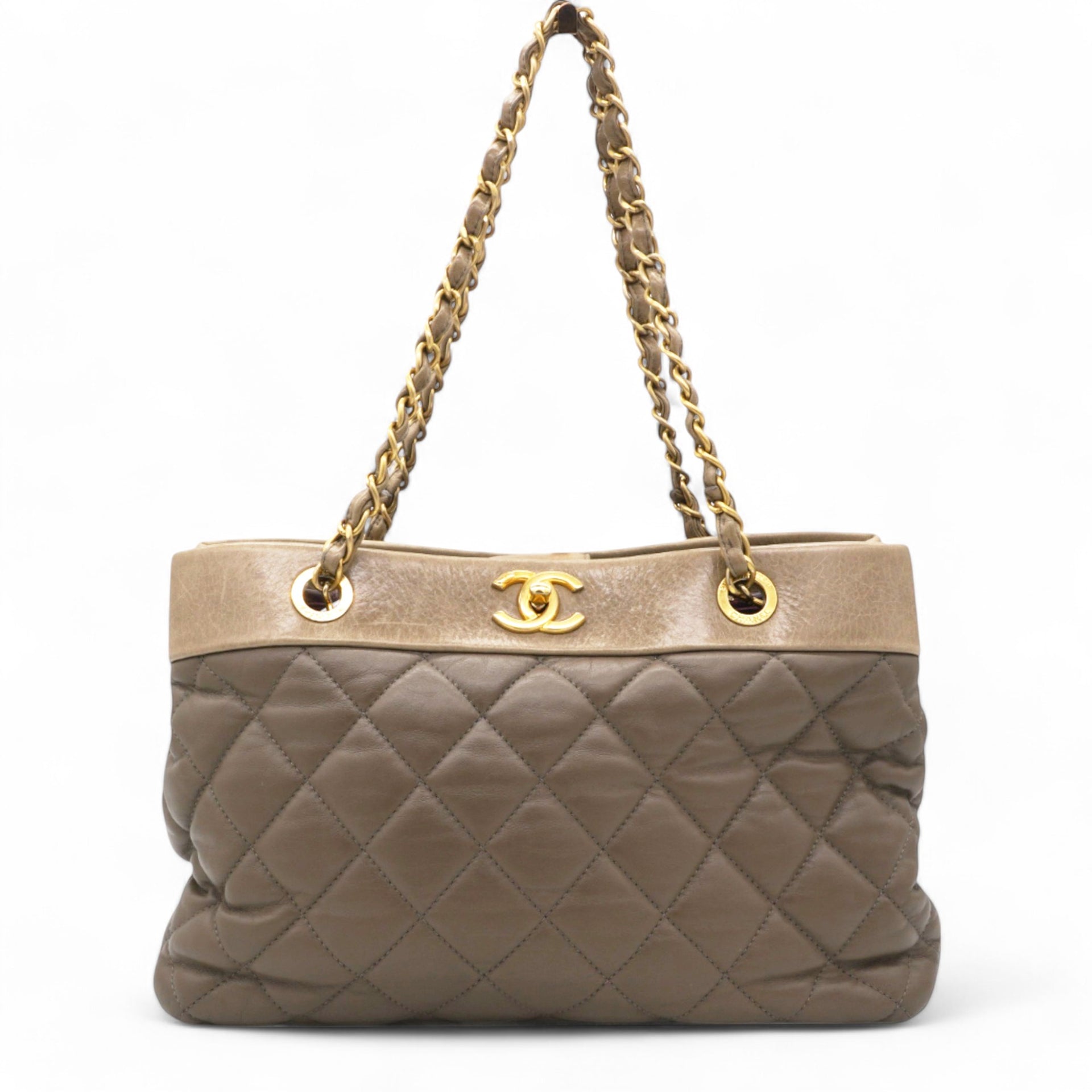 Calfskin Quilted Large Soft Elegance Tote