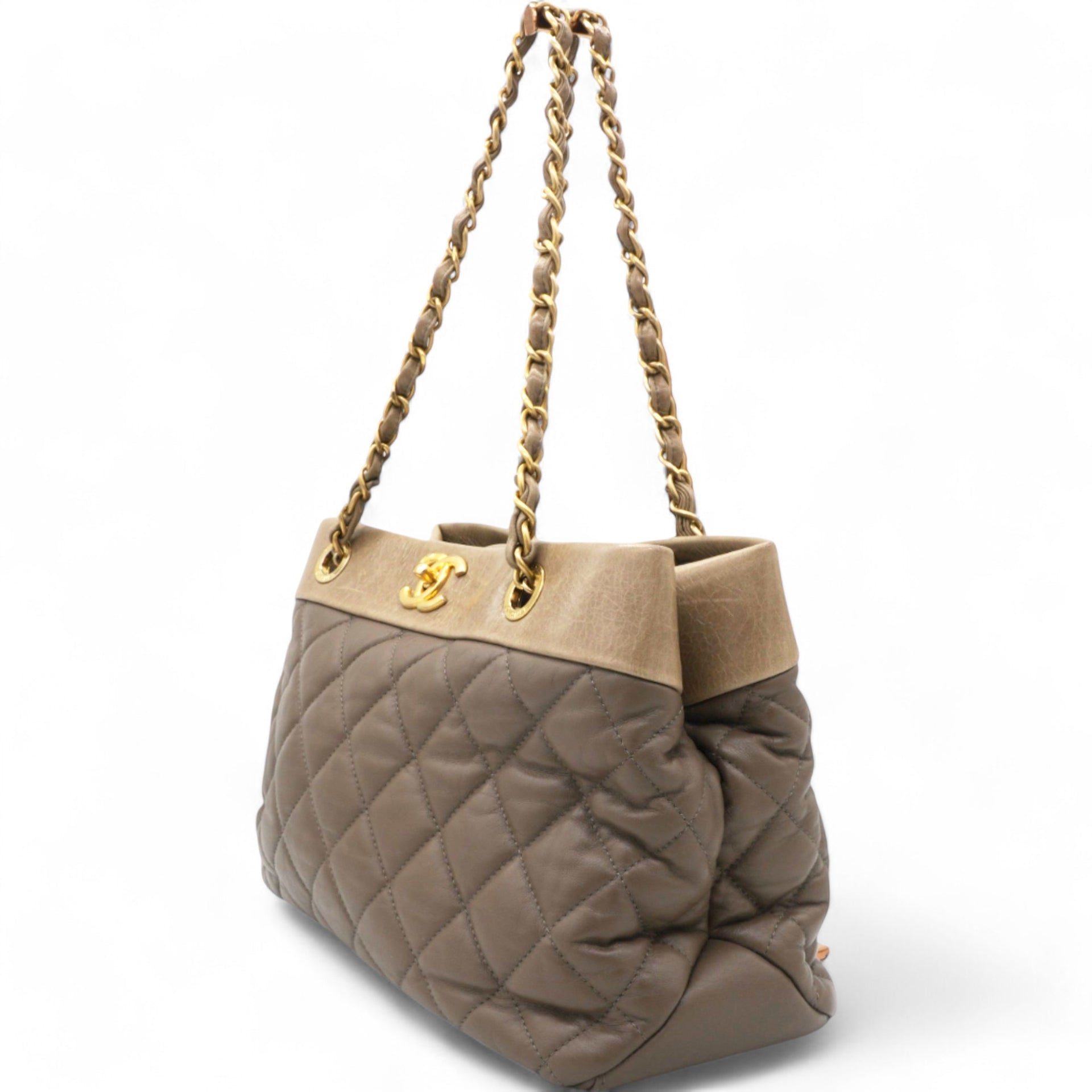 Calfskin Quilted Large Soft Elegance Tote