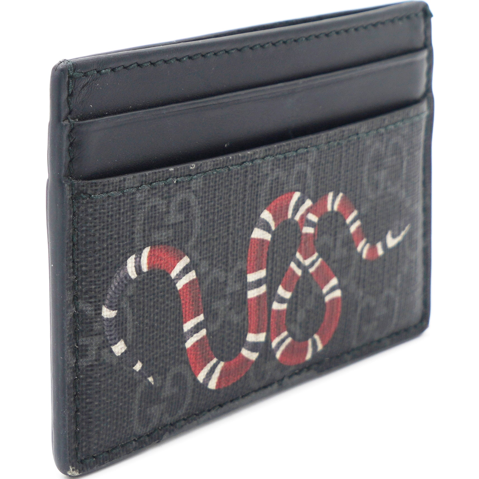 Bags, Black And Red Gucci King Snake Wallet