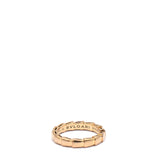 Serpenti Viper 18k Rose Gold Ring Size 52