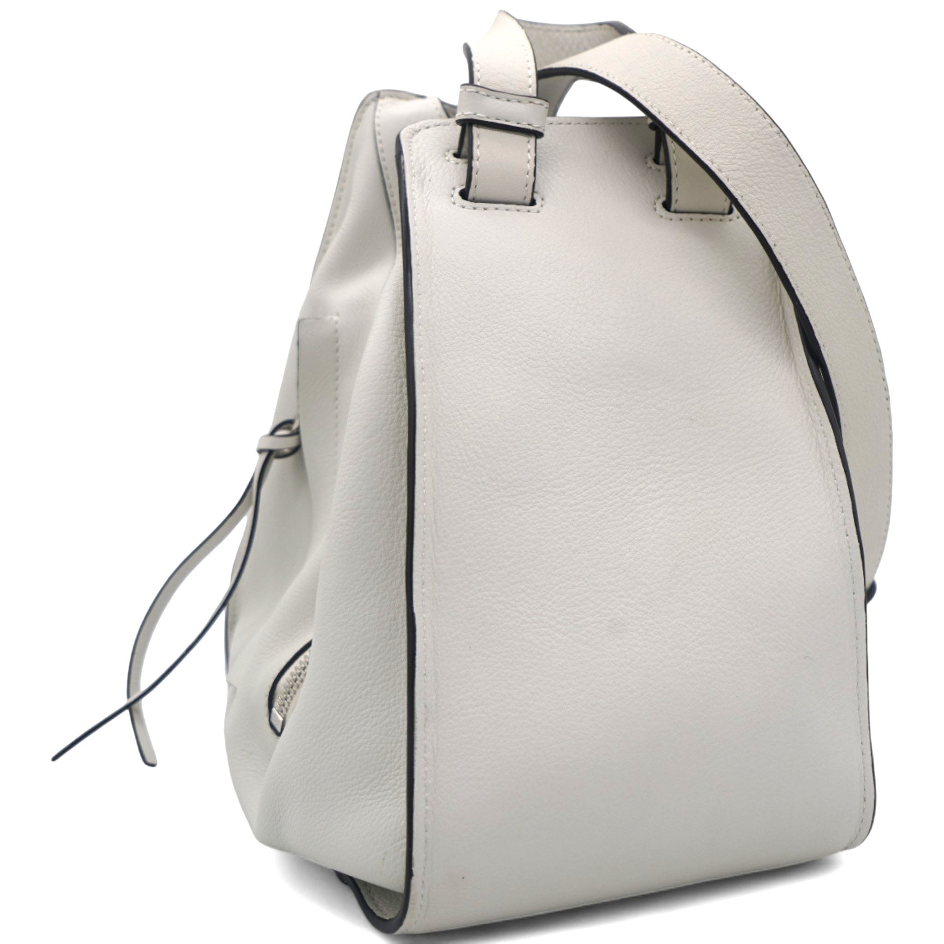 White Hammock Leather Shoulder Bag