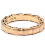 Serpenti Viper 18k Rose Gold Ring Size 52