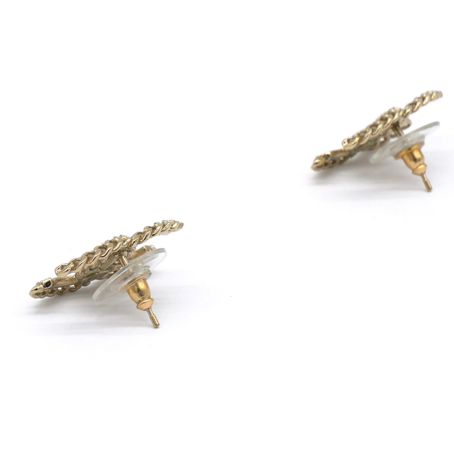 Classic CC Turnlock Earrings Gold