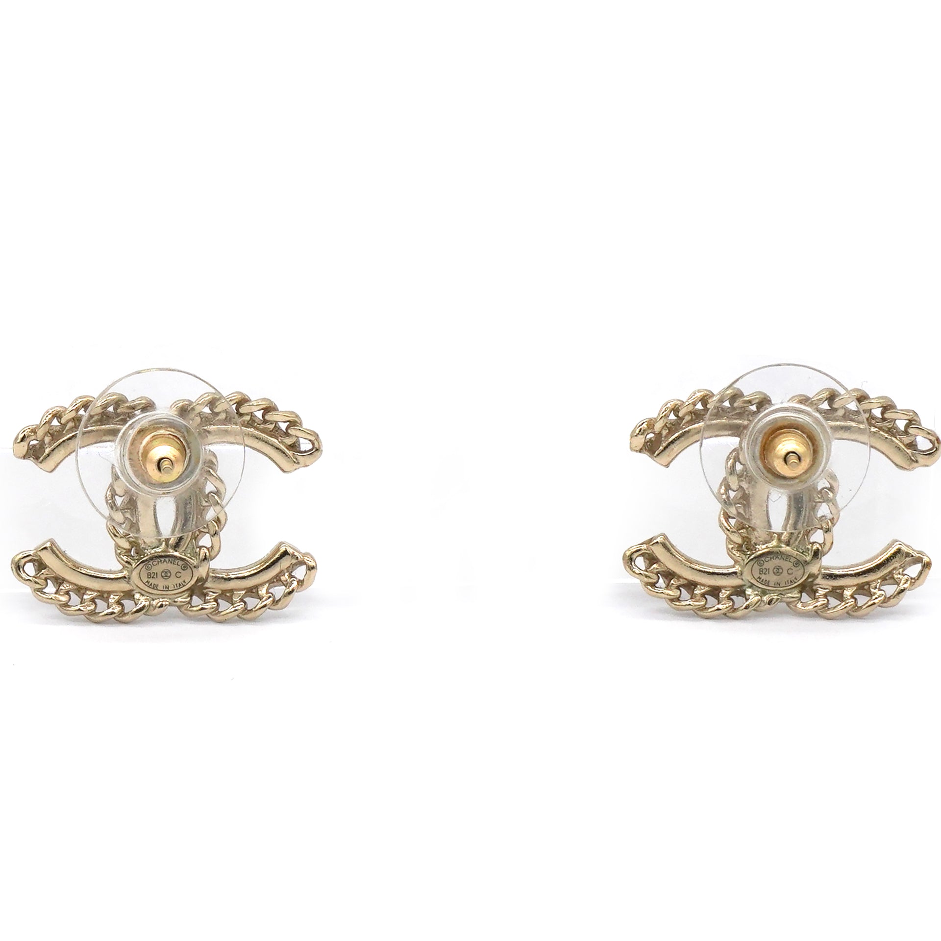 Classic CC Turnlock Earrings Gold