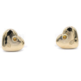 Chanel Pearl CC Heart Earrings Gold