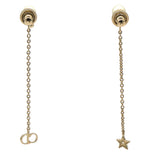 Dior Pearl La Petite Tribale Dangle Chain Earrings Gold