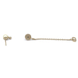 Dior Pearl La Petite Tribale Dangle Chain Earrings Gold