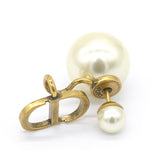 Pearl/Metal Earrings, Gold（Single piece）