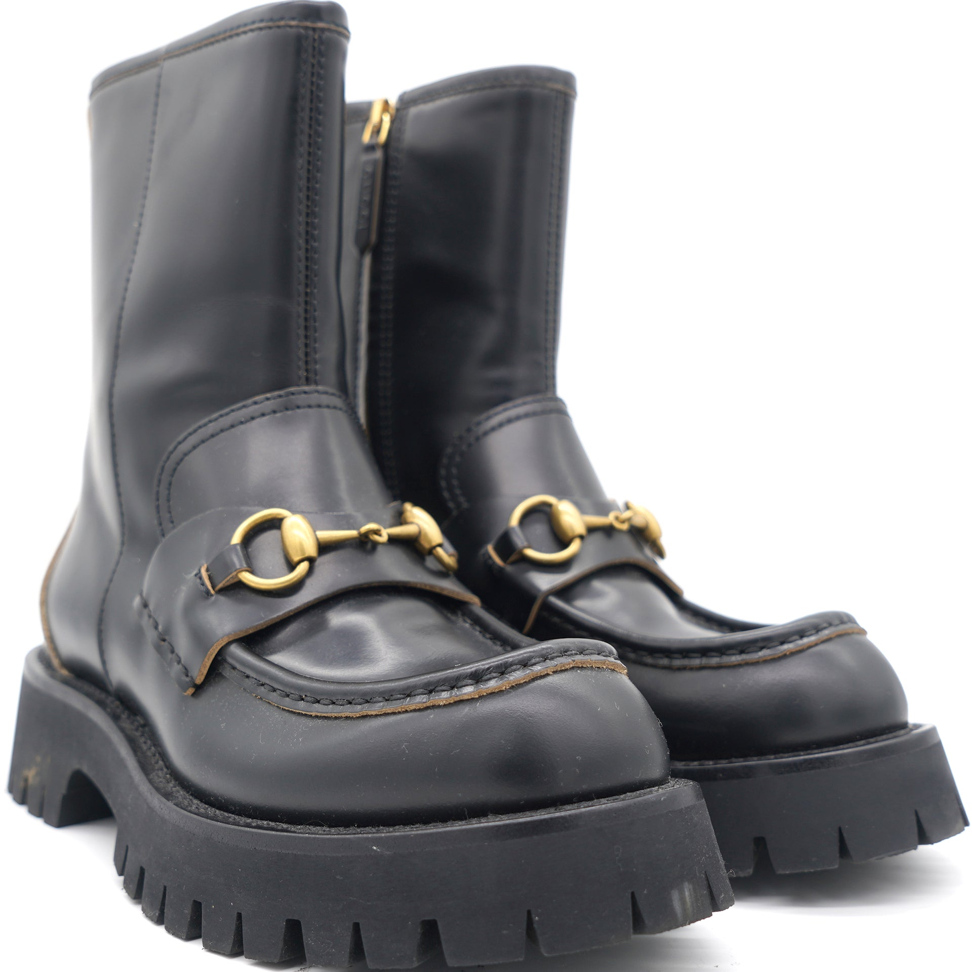 Gucci Men's Authenticated Leather Boots